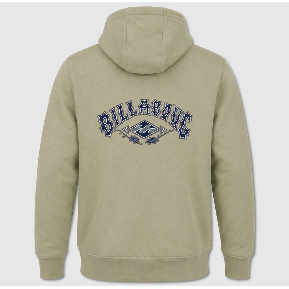Billabong Sherpa Lined Hoodie - NWT Mens Size Medium Sand / Multi - #49834-ZZ3